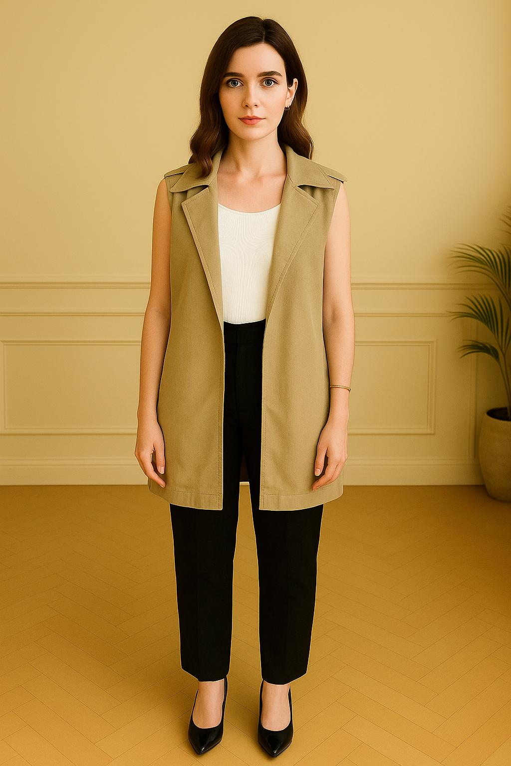 Trench Smanicato Beige