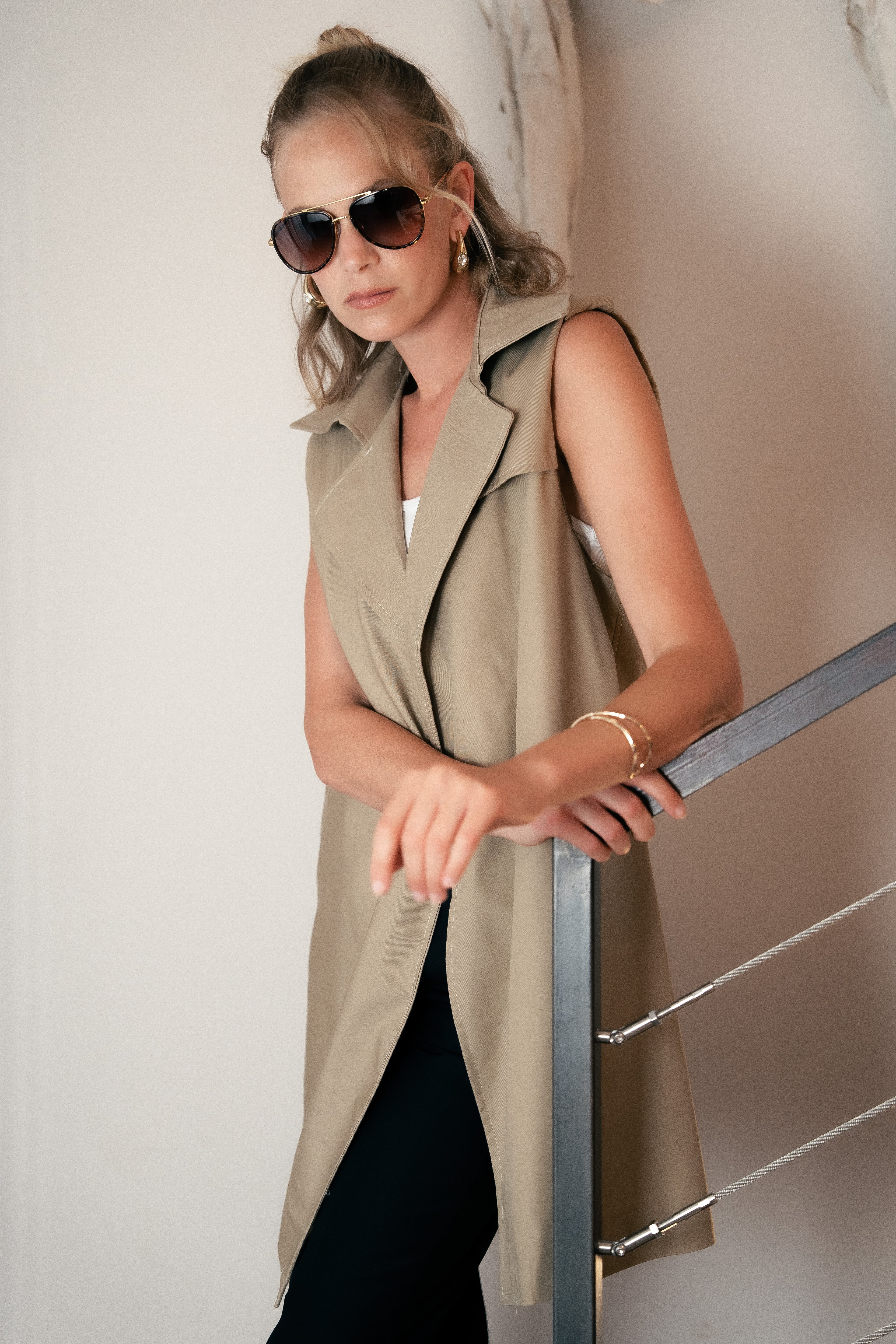 Trench Smanicato Beige
